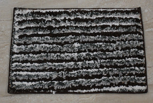 Black & White Stripes Door Mat