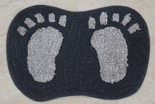 Load image into Gallery viewer, Black Footprints Bath Mat