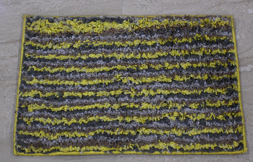 Yellow & Black Stripes Door Mat
