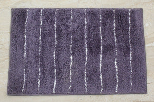 Grey with White Stripes Door Mat