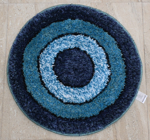 Blue Round Floor Mat