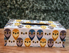 Load image into Gallery viewer, Multicolor Owls MDF Printed Tissue Holder