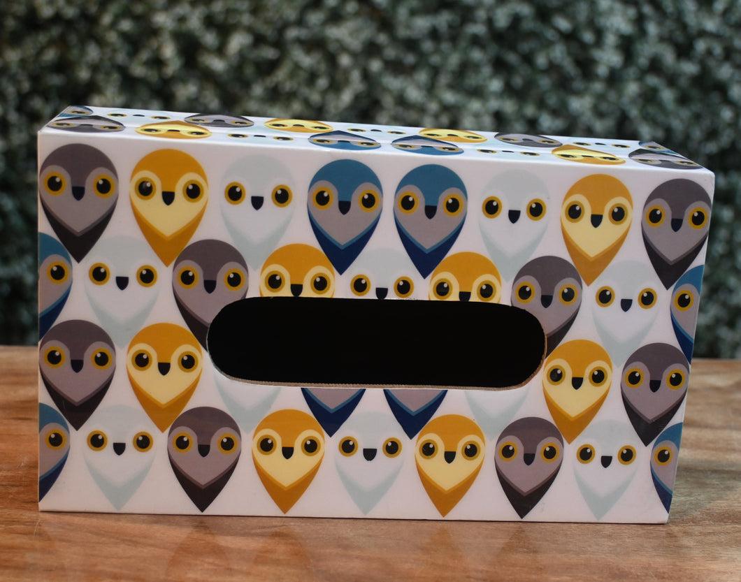 Multicolor Owls MDF Printed Tissue Holder