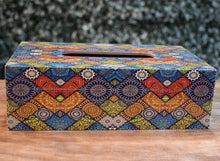 Load image into Gallery viewer, Multicolor Mandala MDF Printed Tissue Holder