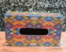 Load image into Gallery viewer, Multicolor Mandala MDF Printed Tissue Holder