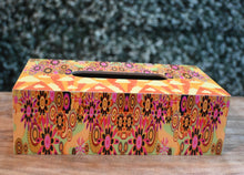 Load image into Gallery viewer, Orange Floral MDF Printed Tissue Holder