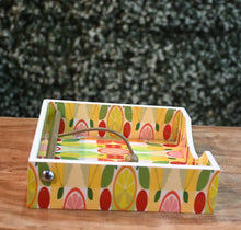 Load image into Gallery viewer, Multicolor Lemon MDF Printed Tissue Holder Tray
