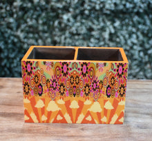 Load image into Gallery viewer, Orange Floral MDF Printed Cutlery Holder