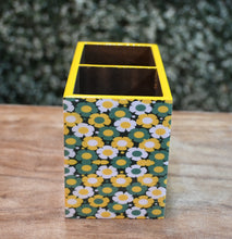 Load image into Gallery viewer, Yellow &amp; Green Floral MDF Printed Cutlery Holder